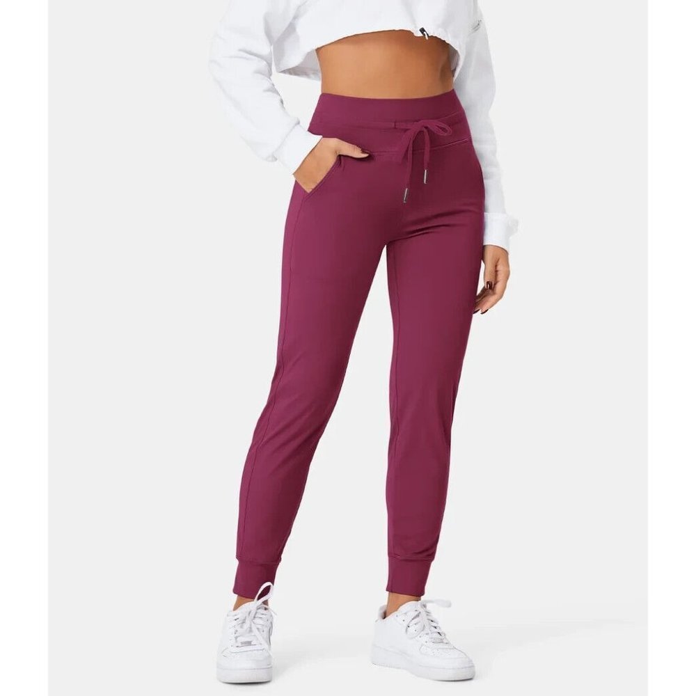 HALARA Women's Air High Waisted Drawstring Side Pocket Plain Jogger Medium NEW